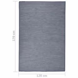 vidaXL Outdoor Flatweave Rug Patio Garden Runner Mat Area Rug Floor Carpet - blue, 120 x 170 cm - Additional view 3