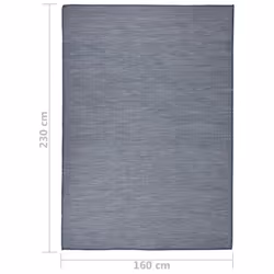 vidaXL Outdoor Flatweave Rug Patio Garden Runner Mat Area Rug Floor Carpet - blue, 160 x 230 cm - Additional view 3