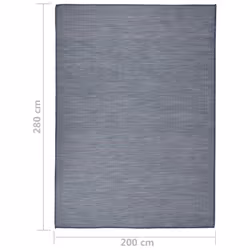 vidaXL Outdoor Flatweave Rug Patio Garden Runner Mat Area Rug Floor Carpet - blue, 200 x 280 cm - Additional view 5