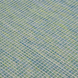 vidaXL Outdoor Flatweave Rug Patio Garden Runner Mat Area Rug Floor Carpet - turquoise, 200 x 280 cm - Additional view 4