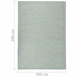vidaXL Outdoor Flatweave Rug Patio Garden Runner Mat Area Rug Floor Carpet - turquoise, 200 x 280 cm - Additional view 5
