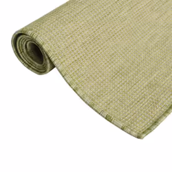 vidaXL Outdoor Flatweave Rug Patio Garden Runner Mat Area Rug Floor Carpet - green, 80 x 150 cm