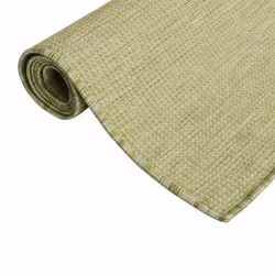vidaXL Outdoor Flatweave Rug Patio Garden Runner Mat Area Rug Floor Carpet - green, 140 x 200 cm - Additional view 2
