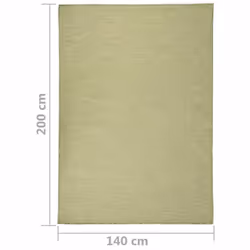 vidaXL Outdoor Flatweave Rug Patio Garden Runner Mat Area Rug Floor Carpet - green, 140 x 200 cm - Additional view 3