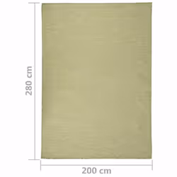 vidaXL Outdoor Flatweave Rug Patio Garden Runner Mat Area Rug Floor Carpet - green, 200 x 280 cm