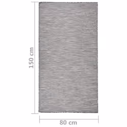 vidaXL Outdoor Flatweave Rug Patio Garden Runner Mat Area Rug Floor Carpet - brown and black, 80 x 150 cm - Additional view 3