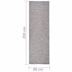 vidaXL Outdoor Flatweave Rug Patio Garden Runner Mat Area Rug Floor Carpet - brown and black, 80 x 250 cm - Additional view 4