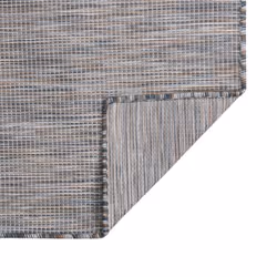 vidaXL Outdoor Flatweave Rug Patio Garden Runner Mat Area Rug Floor Carpet - brown and black, 120 x 170 cm - Additional view 2