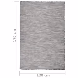 vidaXL Outdoor Flatweave Rug Patio Garden Runner Mat Area Rug Floor Carpet - brown and black, 120 x 170 cm - Additional view 4