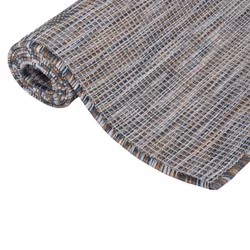 vidaXL Outdoor Flatweave Rug Patio Garden Runner Mat Area Rug Floor Carpet - brown and black, 160 x 230 cm - Additional view 3