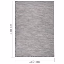 vidaXL Outdoor Flatweave Rug Patio Garden Runner Mat Area Rug Floor Carpet - brown and black, 160 x 230 cm - Additional view 6