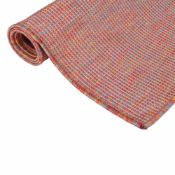 vidaXL Outdoor Flatweave Rug Patio Garden Runner Mat Area Rug Floor Carpet - red, 120 x 170 cm - Additional view 2