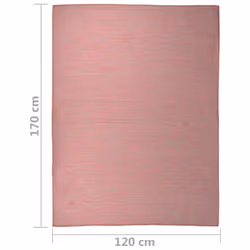 vidaXL Outdoor Flatweave Rug Patio Garden Runner Mat Area Rug Floor Carpet - red, 120 x 170 cm - Additional view 3