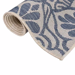 vidaXL Outdoor Flatweave Rug Patio Garden Runner Mat Area Rug Floor Carpet - blue pattern, 80 x 250 cm - Additional view 2