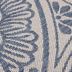 vidaXL Outdoor Flatweave Rug Patio Garden Runner Mat Area Rug Floor Carpet - blue pattern, 140 x 200 cm - Additional view 4