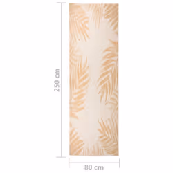 vidaXL Outdoor Flatweave Rug Patio Garden Runner Mat Area Rug Floor Carpet - leaf pattern, 80 x 250 cm - Additional view 3