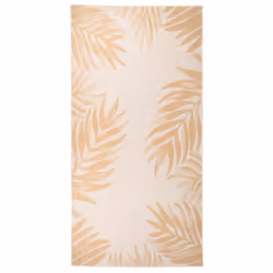 vidaXL Outdoor Flatweave Rug Patio Garden Runner Mat Area Rug Floor Carpet - leaf pattern, 100 x 200 cm