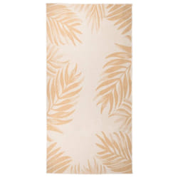 vidaXL Outdoor Flatweave Rug Patio Garden Runner Mat Area Rug Floor Carpet - leaf pattern, 100 x 200 cm
