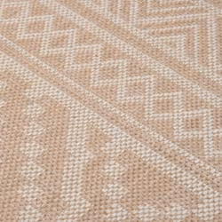 vidaXL Outdoor Flatweave Rug Patio Garden Runner Mat Area Rug Floor Carpet - brown stripes, 120 x 170 cm - Additional view 4