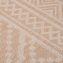 vidaXL Outdoor Flatweave Rug Patio Garden Runner Mat Area Rug Floor Carpet - brown stripes, 160 x 230 cm - Additional view 4