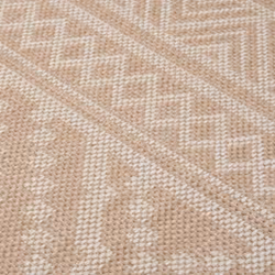vidaXL Outdoor Flatweave Rug Patio Garden Runner Mat Area Rug Floor Carpet - brown stripes, 200 x 280 cm - Additional view 4