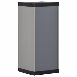 vidaXL Garden Storage Cabinet with 1 Shelf Grey and Black Utility Cabinet Rack - Additional view 5