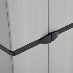 vidaXL Garden Storage Cabinet with 3 Shelves Grey & Black Utility Cabinet Rack - Additional view 6