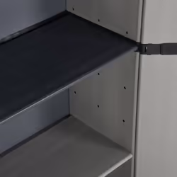 vidaXL Garden Storage Cabinet with 3 Shelves Grey & Black Utility Cabinet Rack - Additional view 7
