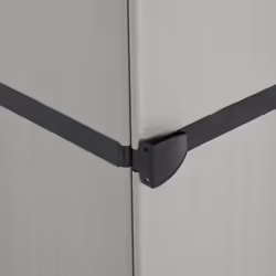 vidaXL Garden Storage Cabinet with 3 Shelves Grey & Black Cupboard Locker Rack - Additional view 6