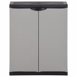 vidaXL Garden Waste Cabinet Grey and Black PP Trash Bin Rubbish Separator Sack - Additional view 2