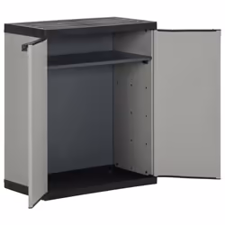vidaXL Garden Waste Cabinet Grey and Black PP Trash Bin Rubbish Separator Sack - Additional view 6