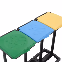 vidaXL Bin Bag Stands with Lid 240-330 L Multicolour PP Garbage Bag Holder - Additional view 5