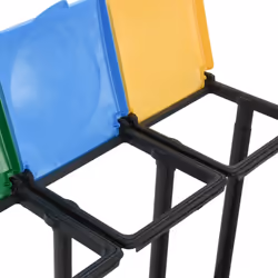 vidaXL Bin Bag Stands with Lid 240-330 L Multicolour PP Garbage Bag Holder - Additional view 6