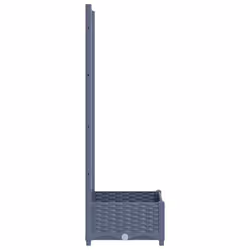 vidaXL Garden Planter with Trellis Plant Pot Flower Pot Planter Blue Grey PP - Additional view 5