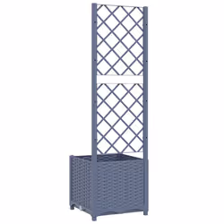 vidaXL Garden Planter with Trellis Plant Pot Flower Pot Planter Blue Grey PP - Additional view 7