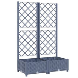 vidaXL Garden Planter with Trellis Plant Pot Flower Pot Planter Blue Grey PP