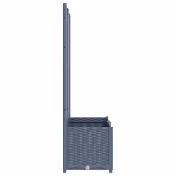 vidaXL Garden Planter with Trellis Plant Pot Flower Pot Planter Blue Grey PP - Additional view 6
