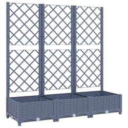 vidaXL Garden Planter with Trellis Plant Pot Flower Pot Planter Blue Grey PP