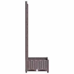 vidaXL Garden Planter with Trellis Brown PP Outdoor Raised Bed Flower Box - Additional view 4