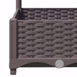 vidaXL Garden Planter with Trellis Brown PP Outdoor Raised Bed Flower Box - Additional view 7
