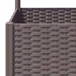 vidaXL Garden Planter with Trellis Brown PP Outdoor Raised Bed Flower Box