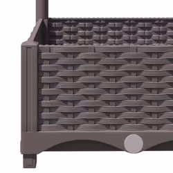 vidaXL Garden Planter with Trellis Brown PP Outdoor Raised Bed Flower Box - Additional view 7