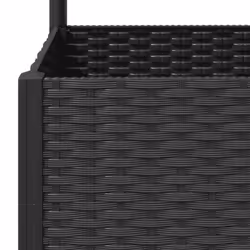 vidaXL Garden Planter with Trellis Black PP Raised Bed Flower Box Plant Pot - Additional view 7