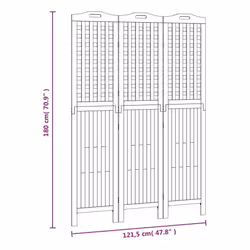 ) vidaXL Solid Wood Acacia Room Divider Separator Privacy Screen Multi Sizes - 121.5 x 2 x 180 cm (L x W x H - Additional view 3