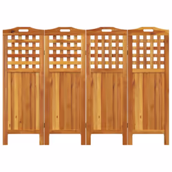 ) vidaXL Solid Wood Acacia Room Divider Separator Privacy Screen Multi Sizes - 162 x 2 x 115 cm (L x W x H - Additional view 4