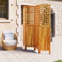 ) vidaXL Solid Wood Acacia Room Divider Separator Privacy Screen Multi Sizes - 162 x 2 x 180 cm (L x W x H - Additional view 2