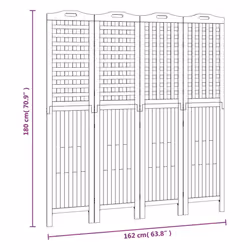 ) vidaXL Solid Wood Acacia Room Divider Separator Privacy Screen Multi Sizes - 162 x 2 x 180 cm (L x W x H - Additional view 8