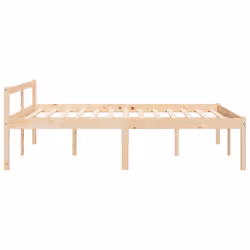 vidaXL Bed Frame Bedroom Bed Base Matress Foundation Bedstead Solid Wood Pine - brown, 4ft small double - Additional view 5