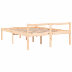 vidaXL Bed Frame Bedroom Bed Base Matress Foundation Bedstead Solid Wood Pine - brown, 4ft small double - Additional view 6