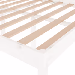 vidaXL Bed Frame Bedroom Bed Base Matress Foundation Bedstead Solid Wood Pine - white, 135 x 190 cm - Additional view 5